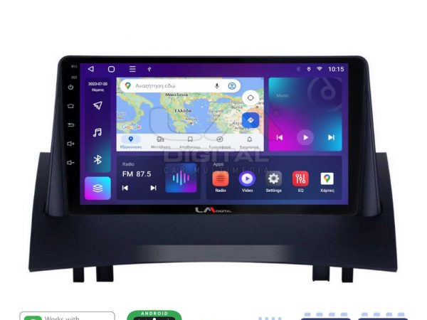 LM Digital - LM ZE8138 GPS Οθόνη OEM Multimedia Αυτοκινήτου για Renault Megane2 2002 > 2008 (CarPlay/AndroidAuto/BT/GPS/WIFI/GPRS)