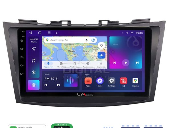 LM Digital - LM ZE8179 GPS Οθόνη OEM Multimedia Αυτοκινήτου για SUZUKI SWIFT 2011>2016 (CarPlay/AndroidAuto/BT/GPS/WIFI/GPRS)