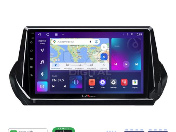 LM Digital - LM ZE8375 GPS Οθόνη OEM Multimedia Αυτοκινήτου για PEUGEOT 208-2008 2012>  (CarPlay/AndroidAuto/BT/GPS/WIFI/GPRS)