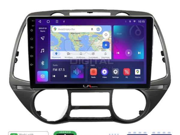 LM Digital - LM ZE8837 GPS Οθόνη OEM Multimedia Αυτοκινήτου για Hyundai i20 2008 > 2014 (CarPlay/AndroidAuto/BT/GPS/WIFI/GPRS)
