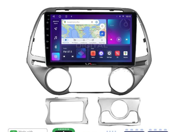 LM Digital - LM ZE8839 GPS Οθόνη OEM Multimedia Αυτοκινήτου για HYUNDAI i20 2008>2013 (CarPlay/AndroidAuto/BT/GPS/WIFI/GPRS)