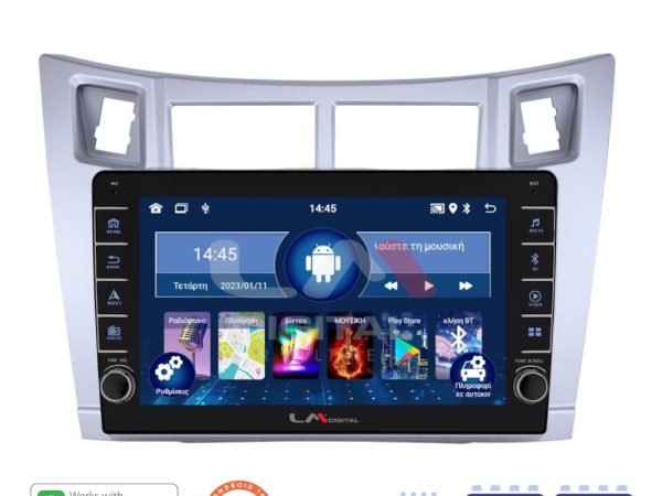 LM Digital - LM ZG4084S GPS Οθόνη OEM Multimedia Αυτοκινήτου για Τoyota Yaris 2006 > 2011 (CarPlay/AndroidAuto/BT/GPS/WIFI/GPRS)
