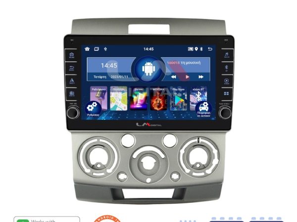LM Digital - LM ZG4360 GPS Οθόνη OEM Multimedia Αυτοκινήτου για MAZDA BT 50  & FORD RANGER 2006>2011 (CarPlay/AndroidAuto/BT/GPS/WIFI/GPRS)