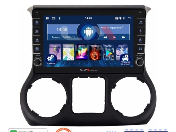 LM Digital - LM ZG4745B GPS Οθόνη OEM Multimedia Αυτοκινήτου για Jeep Wrangler 2011 > 2017 (CarPlay/AndroidAuto/BT/GPS/WIFI/GPRS)
