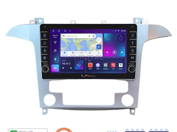 LM Digital - LM ZG8003 GPS Οθόνη OEM Multimedia Αυτοκινήτου για Ford S-Max 2006 > 2014 (CarPlay/AndroidAuto/BT/GPS/WIFI/GPRS)