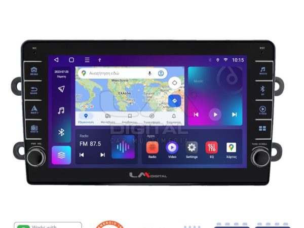 LM Digital - LM ZG8708 GPS Οθόνη OEM Multimedia Αυτοκινήτου για DACIA DUSTER – LOGAN - SUNDERO 2013 > 2018 (CarPlay/AndroidAuto/BT/GPS/WIFI/GPRS)