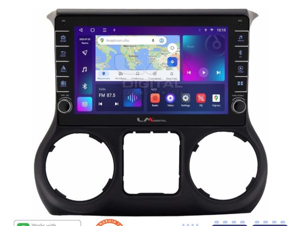 LM Digital - LM ZG8745B GPS Οθόνη OEM Multimedia Αυτοκινήτου για Jeep Wrangler 2011 > 2017 (CarPlay/AndroidAuto/BT/GPS/WIFI/GPRS)