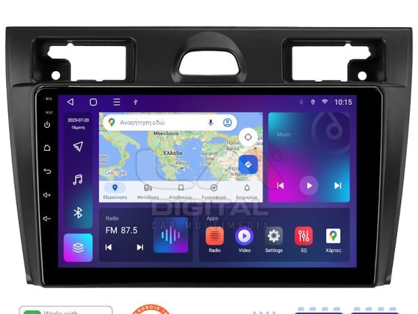 LM Digital - LM ZN4140B GPS Οθόνη OEM Multimedia Αυτοκινήτου για Ford Fiesta 2006 -> 2008 (CarPlay/AndroidAuto/BT/GPS/WIFI/GPRS)