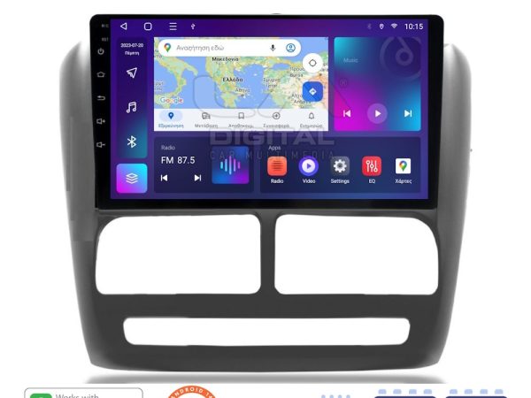 LM Digital - LM ZN4211 GPS Οθόνη OEM Multimedia Αυτοκινήτου για Fiat Doblo '10-'15 & Opel Combo'10-'15 (CarPlay/AndroidAuto/BT/GPS/WIFI/GPRS)