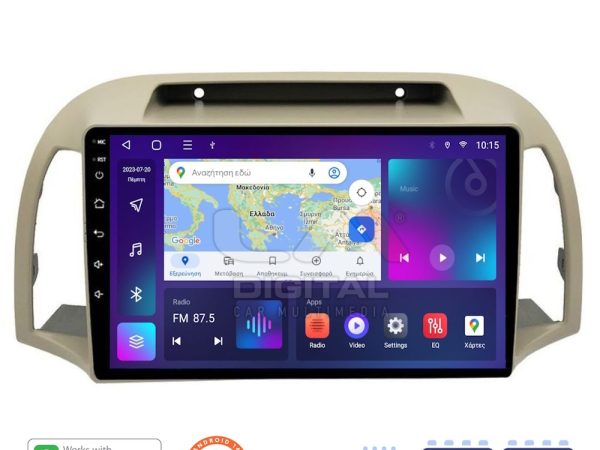 LM Digital - LM ZN4300 GPS Οθόνη OEM Multimedia Αυτοκινήτου για NISSAN MICRA 2002>2007 (CarPlay/AndroidAuto/BT/GPS/WIFI/GPRS)
