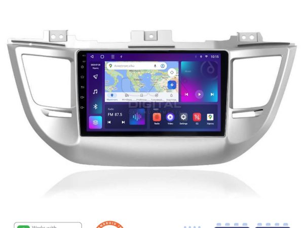 LM Digital - LM ZN4361 GPS Οθόνη OEM Multimedia Αυτοκινήτου για Hyundai Tucson 2015 < 2019 (CarPlay/AndroidAuto/BT/GPS/WIFI/GPRS)