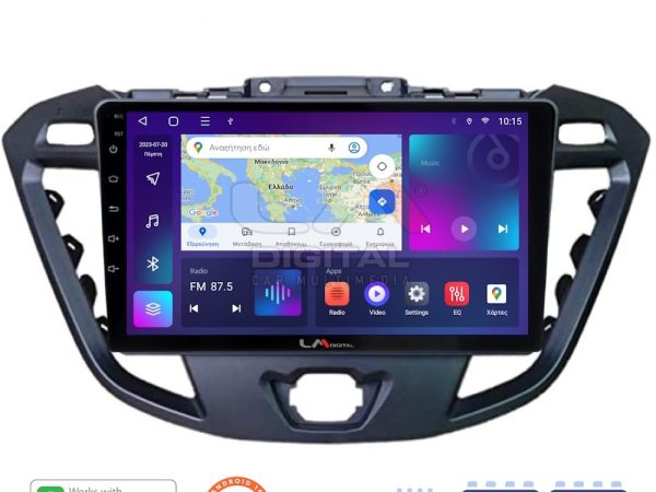 LM Digital - LM ZN4366 GPS Οθόνη OEM Multimedia Αυτοκινήτου για TRANSIT CUSTOM - TOURNEO CUSTOM 2013> (CarPlay/AndroidAuto/BT/GPS/WIFI/GPRS)