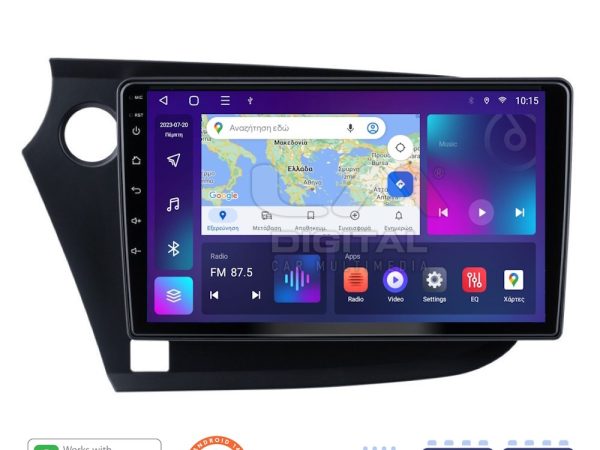 LM Digital - LM ZN4381 GPS Οθόνη OEM Multimedia Αυτοκινήτου για HONDA INSIGHT 2009>2014 (CarPlay/AndroidAuto/BT/GPS/WIFI/GPRS)