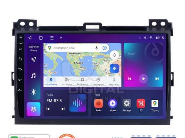 LM Digital - LM ZN4384 GPS Οθόνη OEM Multimedia Αυτοκινήτου για TOYOTA LANDCRUISER J100 2003>2009   (CarPlay/AndroidAuto/BT/GPS/WIFI/GPRS)