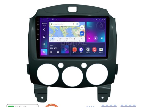 LM Digital - LM ZN4430 GPS Οθόνη OEM Multimedia Αυτοκινήτου για MAZDA 2 2007>2014 (CarPlay/AndroidAuto/BT/GPS/WIFI/GPRS)