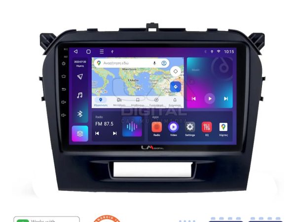 LM Digital - LM ZN4571 GPS Οθόνη OEM Multimedia Αυτοκινήτου για SUZUKI VITARA & BREZZA 2016> (CarPlay/AndroidAuto/BT/GPS/WIFI/GPRS)