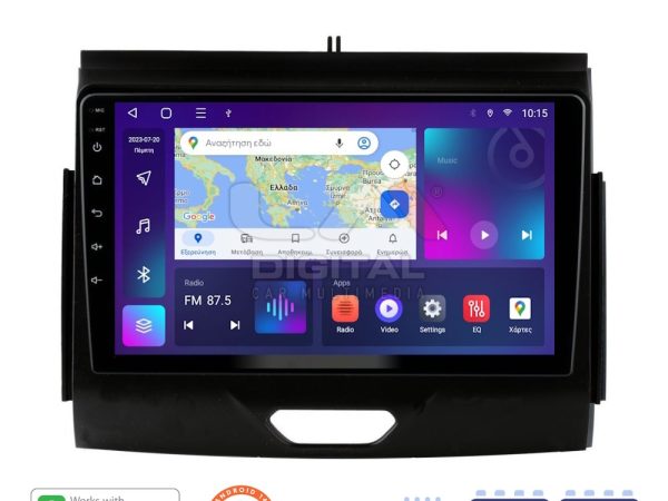 LM Digital - LM ZN4576B GPS Οθόνη OEM Multimedia Αυτοκινήτου για FORD RANGER 2015>2020 (CarPlay/AndroidAuto/BT/GPS/WIFI/GPRS)