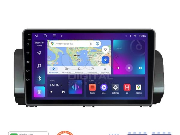 LM Digital - LM ZN4777 GPS Οθόνη OEM Multimedia Αυτοκινήτου για Dacia Logan, Duster, Santero 2021 Facelift (CarPlay/AndroidAuto/BT/GPS/WIFI/GPRS)