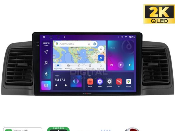 LM Digital - LM ZQ8010B GPS Οθόνη OEM Multimedia Αυτοκινήτου για Toyota Corolla 2000-2007 (CarPlay/AndroidAuto/BT/GPS/WIFI/GPRS)