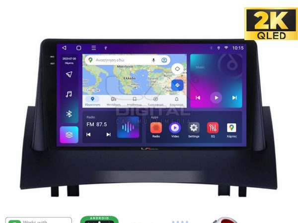 LM Digital - LM ZQ8138 GPS Οθόνη OEM Multimedia Αυτοκινήτου για Renault Megane2 2002 > 2008 (CarPlay/AndroidAuto/BT/GPS/WIFI/GPRS)