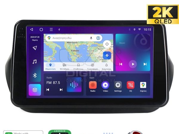 LM Digital - LM ZQ8195 GPS Οθόνη OEM Multimedia Αυτοκινήτου για Fiorino, Citroen, Nemo, Bipper (CarPlay/AndroidAuto/BT/GPS/WIFI/GPRS)