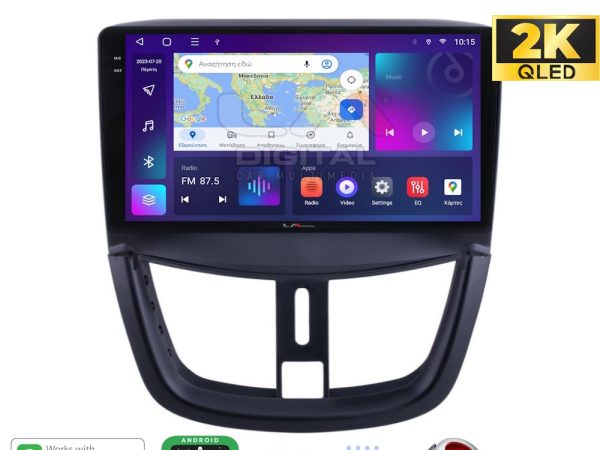 LM Digital - LM ZQ8207 GPS Οθόνη OEM Multimedia Αυτοκινήτου για PEUGEOT 207 2007>2013 (CarPlay/AndroidAuto/BT/GPS/WIFI/GPRS)