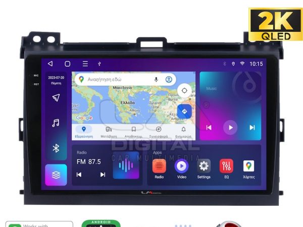 LM Digital - LM ZQ8384 GPS Οθόνη OEM Multimedia Αυτοκινήτου για TOYOTA LANDCRUISER J100 2003>2009   (CarPlay/AndroidAuto/BT/GPS/WIFI/GPRS)
