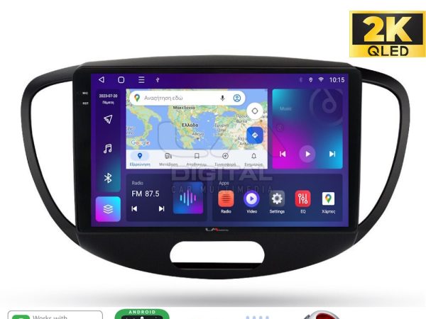 LM Digital - LM ZQ8455 GPS Οθόνη OEM Multimedia Αυτοκινήτου για HYUNDAI i10 2008>2013 (CarPlay/AndroidAuto/BT/GPS/WIFI/GPRS)