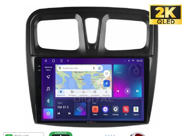LM Digital - LM ZQ8557 GPS Οθόνη OEM Multimedia Αυτοκινήτου για Dacia Santero 2012 > 2020 (CarPlay/AndroidAuto/BT/GPS/WIFI/GPRS)
