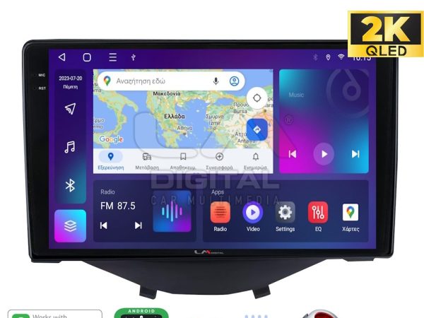 LM Digital - LM ZQ8564B GPS Οθόνη OEM Multimedia Αυτοκινήτου για Toyota Aygo 2014 > Citroen C1 2014 > Peugeot 107 2014 > (CarPlay/AndroidAuto/BT/GPS/WIFI/GPRS)