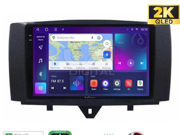 LM Digital - LM ZQ8587 GPS Οθόνη OEM Multimedia Αυτοκινήτου για SMART ForTwo 2011> 2015 (CarPlay/AndroidAuto/BT/GPS/WIFI/GPRS)