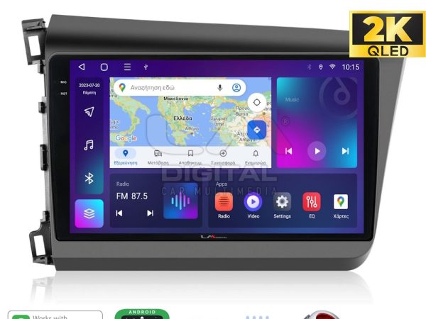 LM Digital - LM ZQ8630 GPS Οθόνη OEM Multimedia Αυτοκινήτου για Honda Civic 2012 > 2016 (CarPlay/AndroidAuto/BT/GPS/WIFI/GPRS)