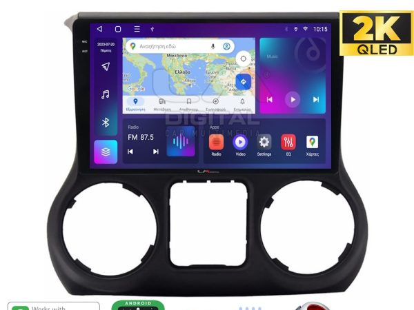 LM Digital - LM ZQ8745 GPS Οθόνη OEM Multimedia Αυτοκινήτου για JEEP WRANGLER 2011>2018 (CarPlay/AndroidAuto/BT/GPS/WIFI/GPRS)