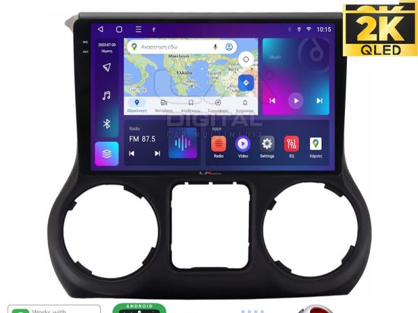 LM Digital - LM ZQ8745B GPS Οθόνη OEM Multimedia Αυτοκινήτου για Jeep Wrangler 2011 > 2017 (CarPlay/AndroidAuto/BT/GPS/WIFI/GPRS)