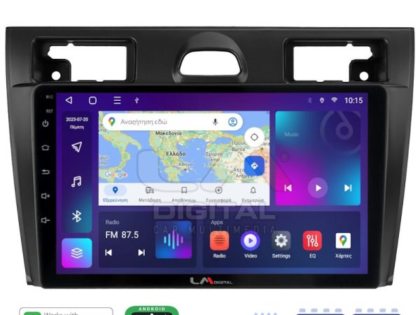 LM Digital - LM ZR8140B GPS Οθόνη OEM Multimedia Αυτοκινήτου για Ford Fiesta 2006 -> 2008 (CarPlay/AndroidAuto/BT/GPS/WIFI/GPRS)