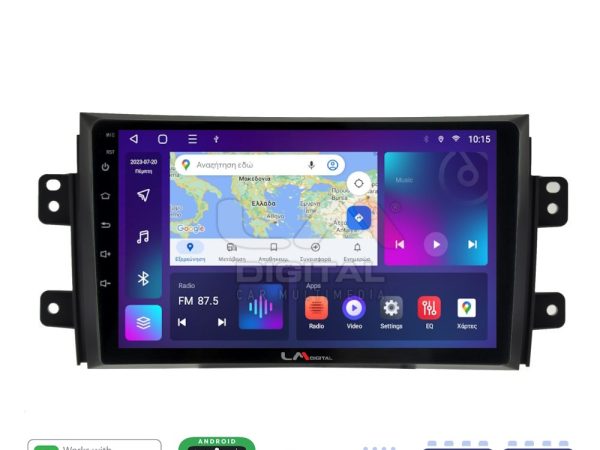LM Digital - LM ZR8446 GPS Οθόνη OEM Multimedia Αυτοκινήτου για FIAT SEDICI & SUZUKI SX4 2005-2013 (CarPlay/AndroidAuto/BT/GPS/WIFI/GPRS)