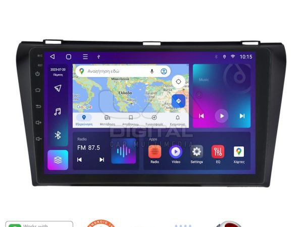 LM Digital - LM ZT8034 GPS Οθόνη OEM Multimedia Αυτοκινήτου για MAZDA 3  2009>2014 (CarPlay/AndroidAuto/BT/GPS/WIFI/GPRS)