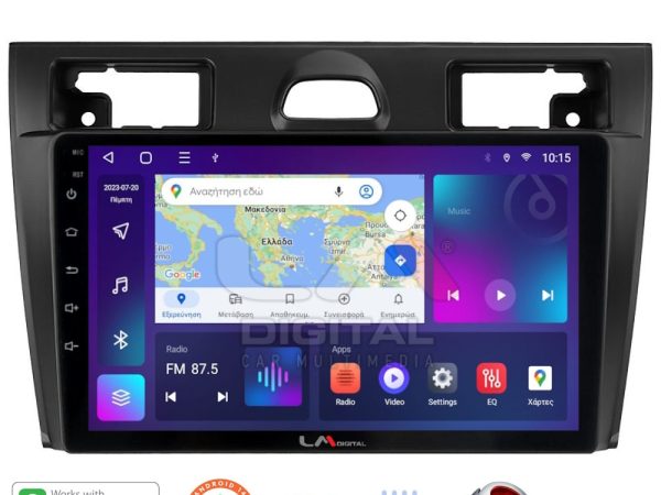 LM Digital - LM ZT8140B GPS Οθόνη OEM Multimedia Αυτοκινήτου για Ford Fiesta 2006 -> 2008 (CarPlay/AndroidAuto/BT/GPS/WIFI/GPRS)