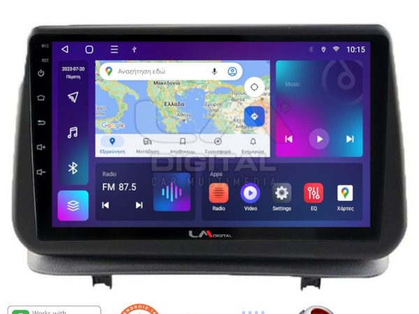 LM Digital - LM ZT8319 GPS Οθόνη OEM Multimedia Αυτοκινήτου για Renault Clio III 2005 > 2011 (CarPlay/AndroidAuto/BT/GPS/WIFI/GPRS)