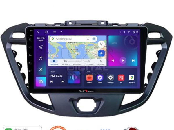 LM Digital - LM ZT8366 GPS Οθόνη OEM Multimedia Αυτοκινήτου για TRANSIT CUSTOM - TOURNEO CUSTOM 2013> (CarPlay/AndroidAuto/BT/GPS/WIFI/GPRS)