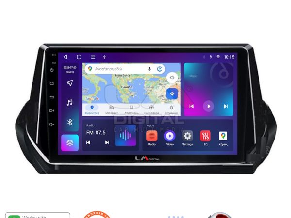 LM Digital - LM ZT8375 GPS Οθόνη OEM Multimedia Αυτοκινήτου για PEUGEOT 208-2008 2012>  (CarPlay/AndroidAuto/BT/GPS/WIFI/GPRS)