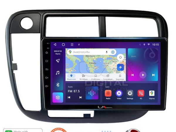 LM Digital - LM ZT8377 GPS Οθόνη OEM Multimedia Αυτοκινήτου για Honda Civic 1999 > 2001 (CarPlay/AndroidAuto/BT/GPS/WIFI/GPRS)
