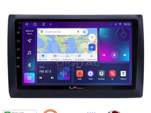 LM Digital - LM ZT8466 GPS Οθόνη OEM Multimedia Αυτοκινήτου για Fiat Stilo 2001 > 2007 (CarPlay/AndroidAuto/BT/GPS/WIFI/GPRS)