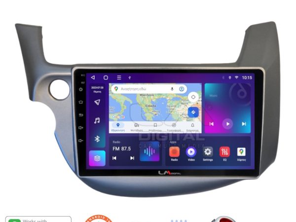 LM Digital - LM ZT8549G GPS Οθόνη OEM Multimedia Αυτοκινήτου για Honda Jazz 2008 > 2012 (CarPlay/AndroidAuto/BT/GPS/WIFI/GPRS)