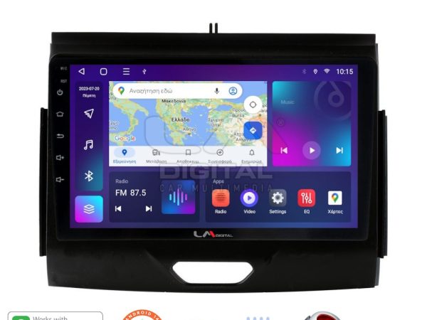 LM Digital - LM ZT8576B GPS Οθόνη OEM Multimedia Αυτοκινήτου για FORD RANGER 2015>2020 (CarPlay/AndroidAuto/BT/GPS/WIFI/GPRS)