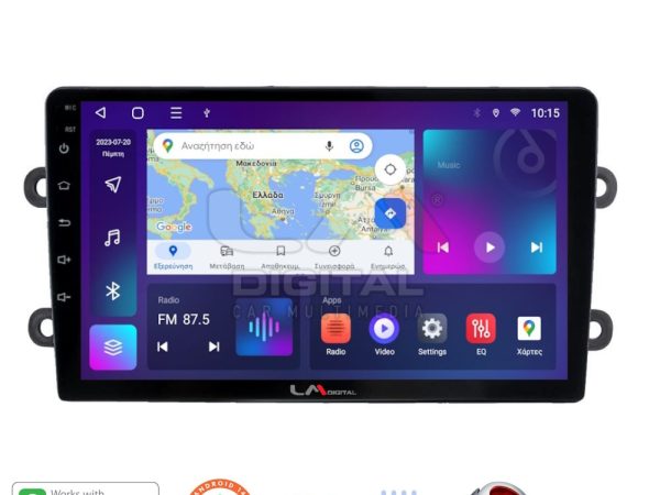LM Digital - LM ZT8708 GPS Οθόνη OEM Multimedia Αυτοκινήτου για DACIA DUSTER – LOGAN - SUNDERO 2013 > 2018 (CarPlay/AndroidAuto/BT/GPS/WIFI/GPRS)